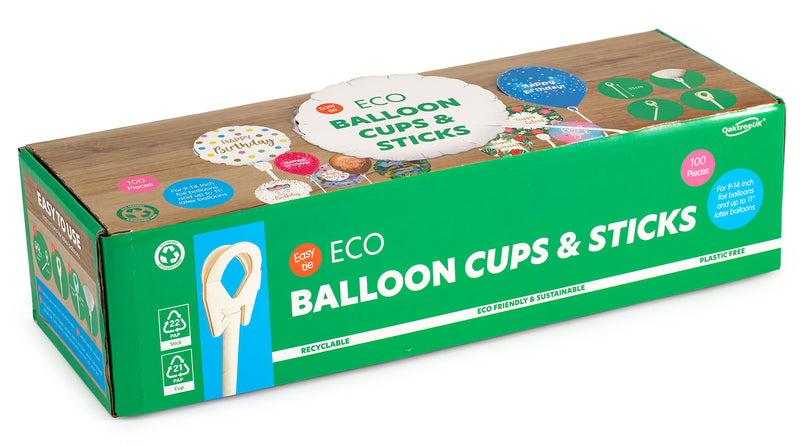 ECO BALLOON STICK AND HOLDER FOR AIR-FILL BALLOONS (BOX OF 100)