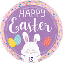 9" MINI HAPPY EASTER BUNNY DOTS FOIL