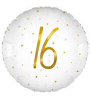 18" ELEGANT SPARKLE WHITE 16 HOLOGRAPHIC FOIL