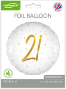 18" ELEGANT SPARKLE WHITE 21 HOLOGRAPHIC FOIL