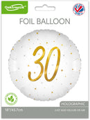 18" ELEGANT SPARKLE WHITE 30 HOLOGRAPHIC FOIL