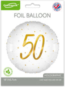 18" ELEGANT SPARKLE WHITE 50 HOLOGRAPHIC FOIL