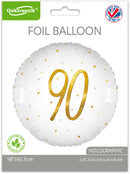 18" ELEGANT SPARKLE WHITE 90 HOLOGRAPHIC FOIL