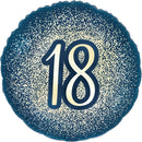 18" METALLIC GLITTER 18TH BIRTHDAY NAVY GOLD FOIL
