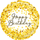 18" GOLD SPARKLE BIRTHDAY HOLOGRAPHIC FOIL