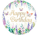 18" WATERCOLOUR FLORAL HAPPY BIRTHDAY FOIL