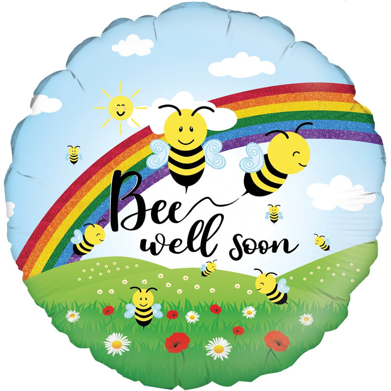 18" BEE WELL SOON HOLOGRAPHIC FOIL