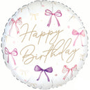 18" BOW HAPPY BIRTHDAY FOIL