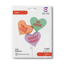 37" CONVERSATION LOVE HEART MESSAGES FOIL