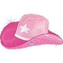 26" PINK COWGIRL HAT FOIL