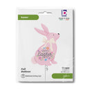 32" EASTER PASTEL PINK BUNNY FOIL