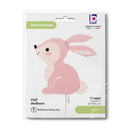 31" WOODLAND BUNNY PINK FOIL