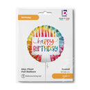 18" TIE-DYE CAKE BIRTHDAY FOIL