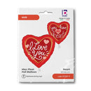 18" HEART LOVE MESSAGES FOIL
