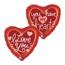 18" HEART LOVE MESSAGES FOIL