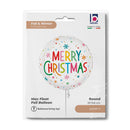 18" MERRY CHRISTMAS COLOURFUL SNOWFLAKES FOIL