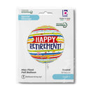 18" HAPPY RETIREMENT STRIPES FOIL