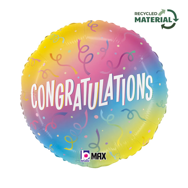 18" CONGRATULATIONS OMBRE FOIL