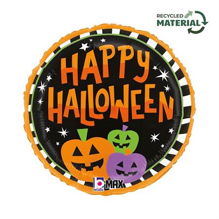 18" HALLOWEEN STRIPE PUMPKINS FOIL