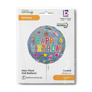 18" BIRTHDAY DENIM PATCHES FOIL