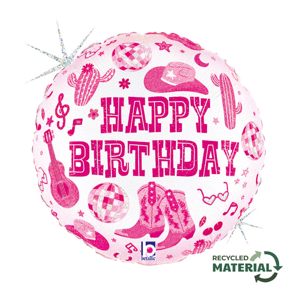 18" DISCO COWGIRL BIRTHDAY FOIL
