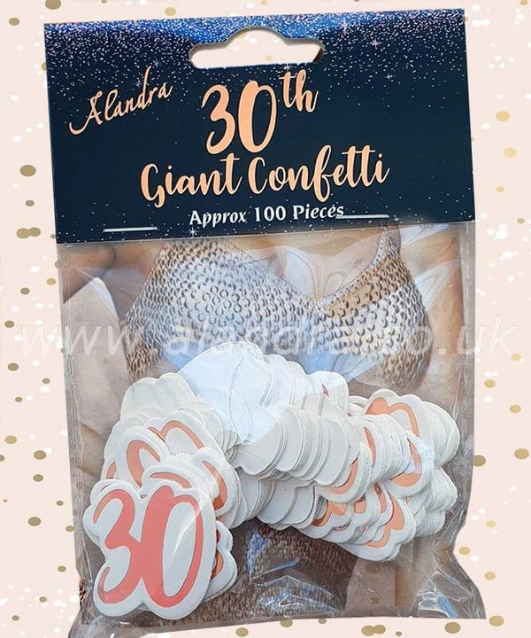 30TH GIANT CONFETTI ROSE GOLD