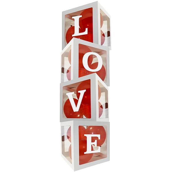 LOVE BALLOON BOX WITH 16 BALLOONS