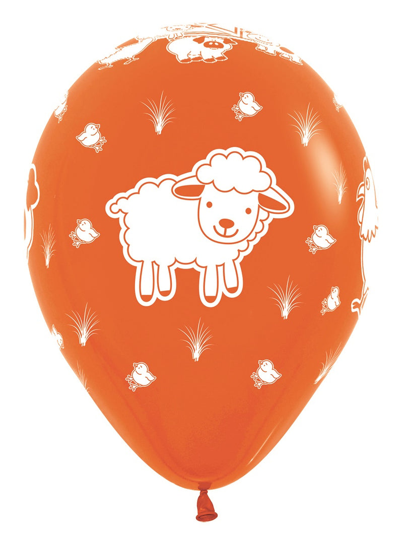 12" SEMPERTEX FARM ANIMALS FASHION ASSORTMENT LATEX (25 PER BAG)