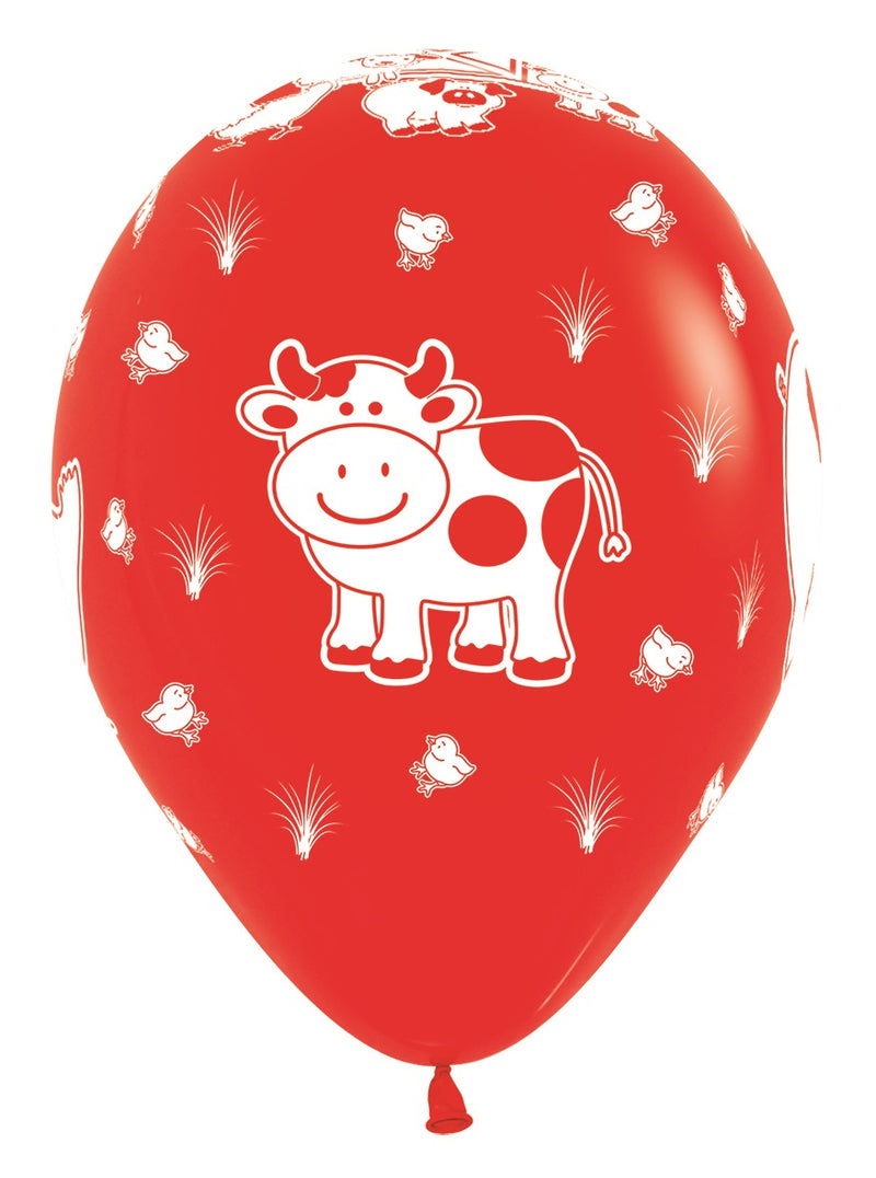 12" SEMPERTEX FARM ANIMALS FASHION ASSORTMENT LATEX (25 PER BAG)