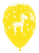 12" SEMPERTEX JUNGLE ANIMALS FASHION ASSORTMENT LATEX (25 PER BAG)