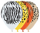 12" SEMPERTEX JUNGLE STRIPES ASSORTMENT LATEX (25 PER BAG)