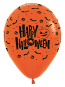 12" SEMPERTEX HAPPY HALLOWEEN NIGHT ASSORTMENT LATEX (25 PER PACK)