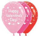 12" SEMPERTEX HAPPY VALENTINES DAY ASSORTMENT LATEX (25 PER BAG)
