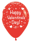 12" SEMPERTEX HAPPY VALENTINES DAY ASSORTMENT LATEX (25 PER BAG)