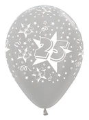 12" SEMPERTEX NUMBER 25 SILVER LATEX (25 PER BAG)