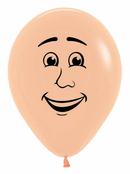 12" SEMPERTEX MAN'S FACE PEACH BLUSH LATEX (25 PER BAG)
