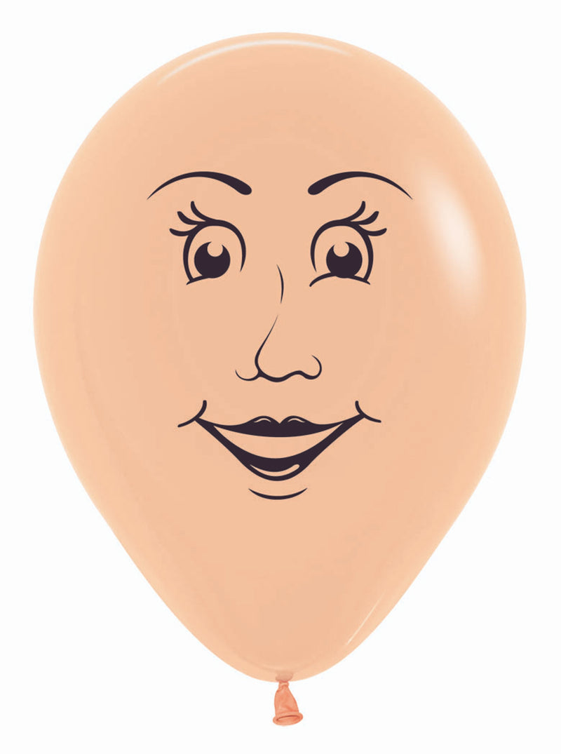 12" SEMPERTEX WOMAN'S FACE PEACH BLUSH LATEX (25 PER BAG)