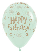 12" SEMPERTEX HAPPY BIRTHDAY SUN PASTEL MATTE ASSORTMENT LATEX (25 PER BAG)