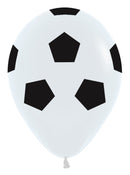 12" SEMPERTEX SOCCER BALL WHITE LATEX (25 PER BAG)