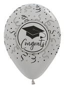 12" SEMPERTEX CONGRATS GRAD ASSORTMENT LATEX (25 PER BAG)
