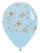 12" SEMPERTEX GOLDEN DIAMONDS GLITTER INK ASSORTMENT LATEX (25 PER BAG)