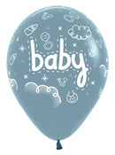 12" SEMPERTEX BABY PASTEL DUSK BLUE LATEX (25 PER BAG)