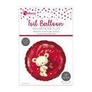 18" ROUND VALENTINE'S BEAR FOIL