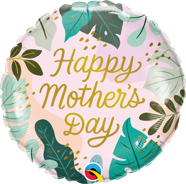 18" ROUND MOTHERS DAY GREENERY FOIL