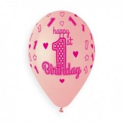 13" GEMAR RETAIL LATEX 1ST BIRTHDAY GIRL