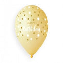 13" GEMAR RETAIL LATEX HAPPY BIRTHDAY DOTS
