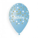 13" GEMAR RETAIL LATEX HAPPY BIRTHDAY DOTS