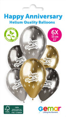 13" GEMAR RETAIL LATEX HAPPY ANNIVERSARY