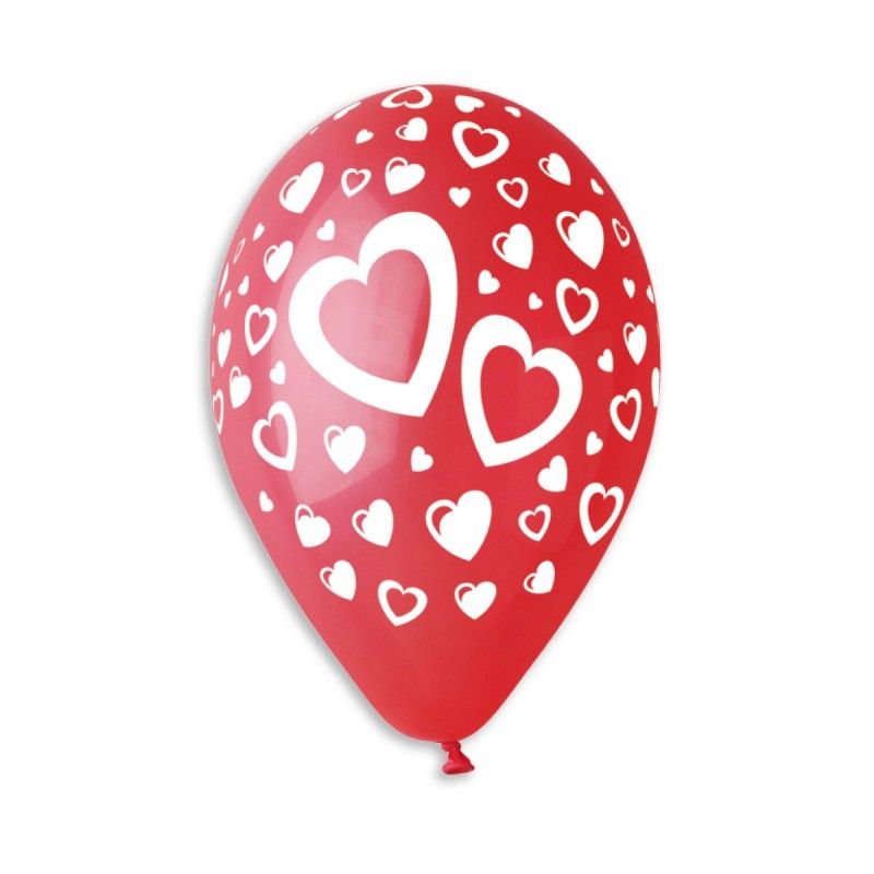 13" GEMAR RETAIL LATEX DOUBLE HEARTS