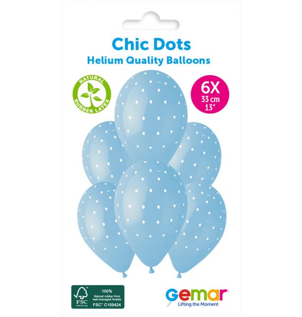 13" GEMAR RETAIL LATEX CHIC DOTS